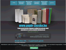 Tablet Screenshot of papir-zacsko.hu